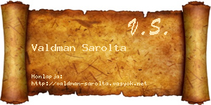 Valdman Sarolta névjegykártya